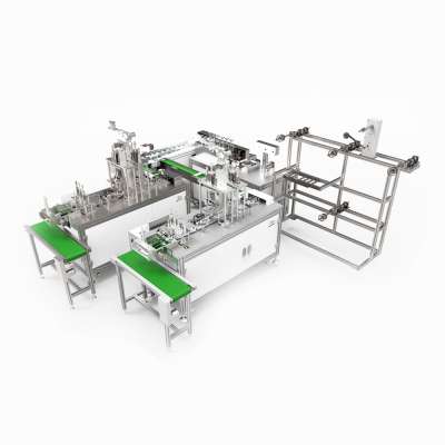 Automated mask production line machine disposable non woven face mask machine